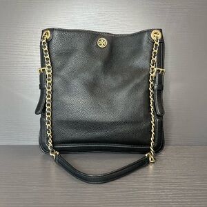 Tory Burch Black Leather Two Way Bag
